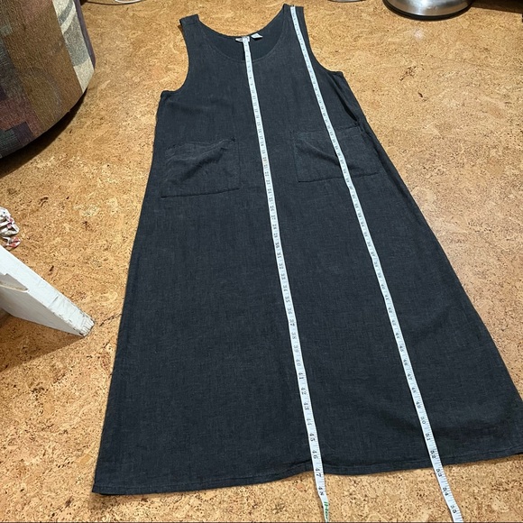 Chico’s Linen Blend Pocket Dress Sz M/8 - Picture 11 of 12